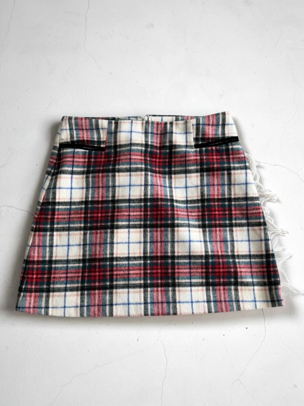 COPPER KEY Holiday Plaid Mini Skirt Size Small